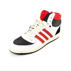 NWT Adidas Top Ten RB Red & White High Top Sneakers Size 10.5